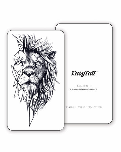Geometric Lion - Semi-Permanent Tattoo
