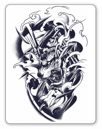 (Half Sleeve) Japanese Tiger - Semi-Permanent Tattoo