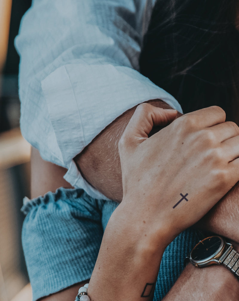 Cross - Semi-Permanent Tattoo