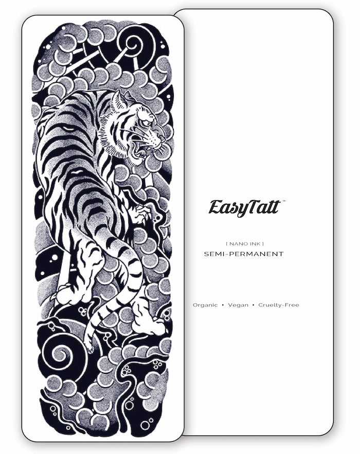(Full Sleeve) Japanese Tiger Style - Semi-Permanent Tattoo